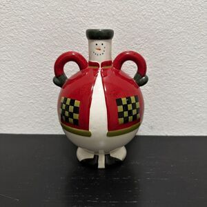 Vintage Debbie Mumm 2003 Boston Warehouse Ceramic Snowman‎ Cruet